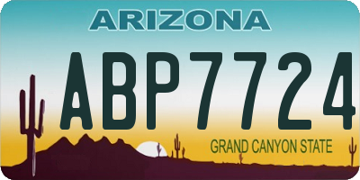 AZ license plate ABP7724