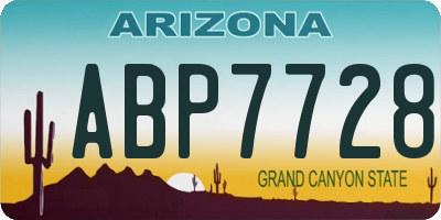 AZ license plate ABP7728