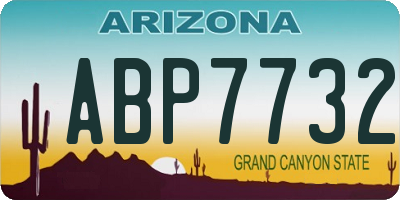 AZ license plate ABP7732