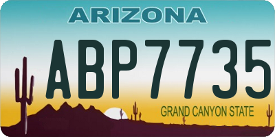 AZ license plate ABP7735