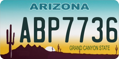 AZ license plate ABP7736