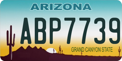AZ license plate ABP7739