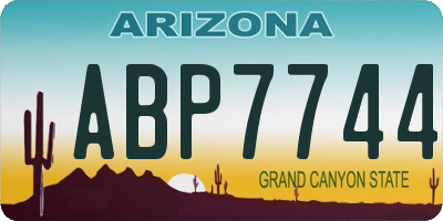 AZ license plate ABP7744
