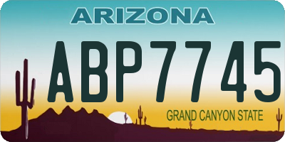 AZ license plate ABP7745