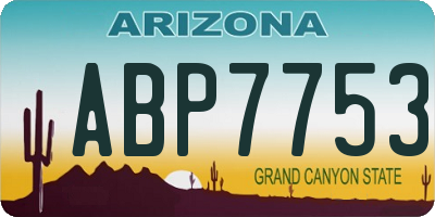 AZ license plate ABP7753
