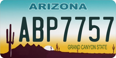 AZ license plate ABP7757
