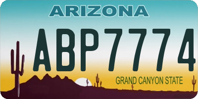 AZ license plate ABP7774