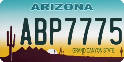 AZ license plate ABP7775