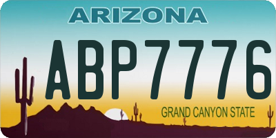AZ license plate ABP7776