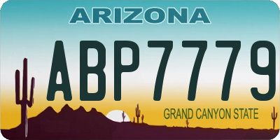 AZ license plate ABP7779