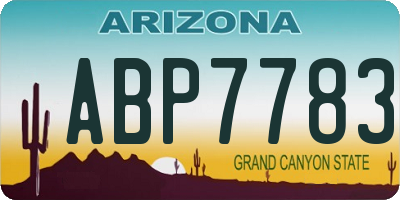 AZ license plate ABP7783