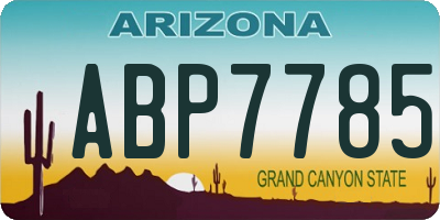 AZ license plate ABP7785