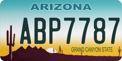 AZ license plate ABP7787