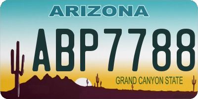 AZ license plate ABP7788