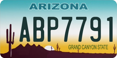AZ license plate ABP7791