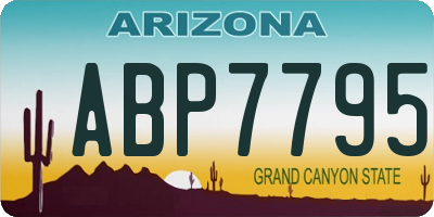 AZ license plate ABP7795