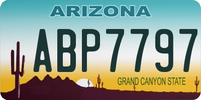 AZ license plate ABP7797