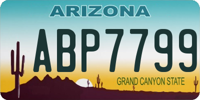 AZ license plate ABP7799