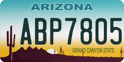 AZ license plate ABP7805