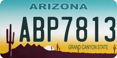 AZ license plate ABP7813