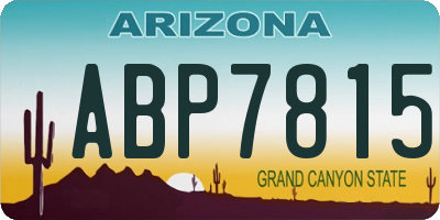 AZ license plate ABP7815