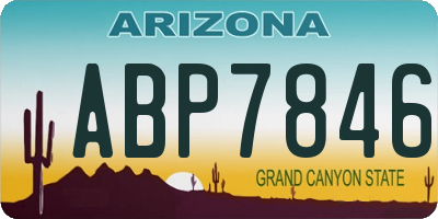 AZ license plate ABP7846