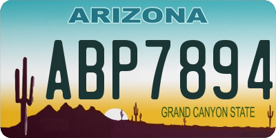 AZ license plate ABP7894