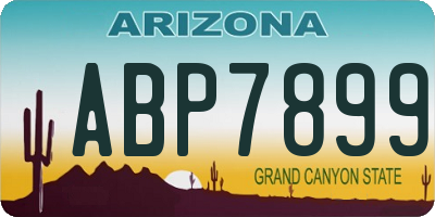AZ license plate ABP7899