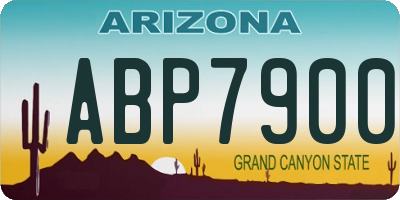 AZ license plate ABP7900