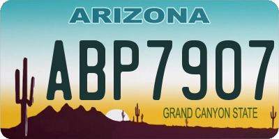 AZ license plate ABP7907