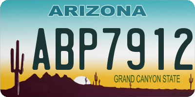 AZ license plate ABP7912