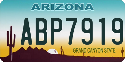 AZ license plate ABP7919