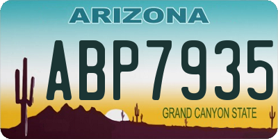 AZ license plate ABP7935