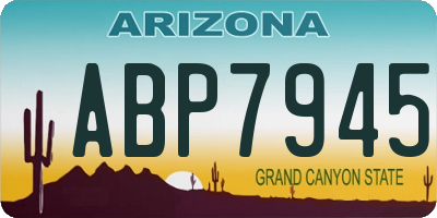 AZ license plate ABP7945