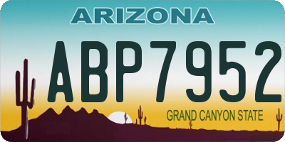 AZ license plate ABP7952