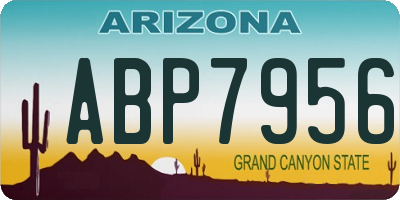 AZ license plate ABP7956