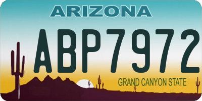 AZ license plate ABP7972