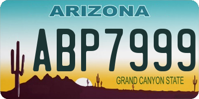 AZ license plate ABP7999