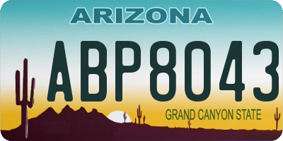 AZ license plate ABP8043