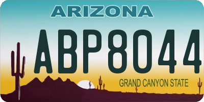 AZ license plate ABP8044