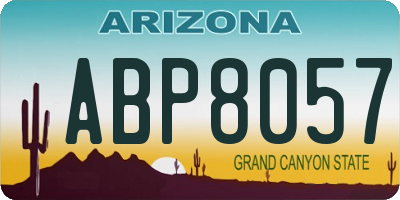 AZ license plate ABP8057