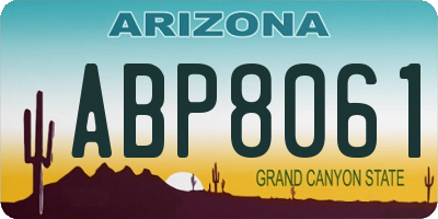 AZ license plate ABP8061