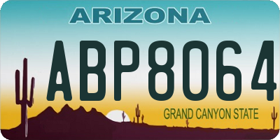 AZ license plate ABP8064