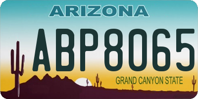 AZ license plate ABP8065