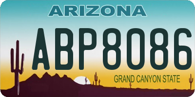 AZ license plate ABP8086