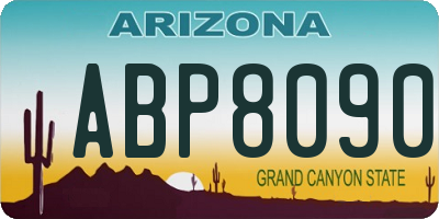 AZ license plate ABP8090