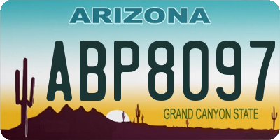 AZ license plate ABP8097