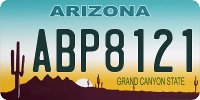 AZ license plate ABP8121