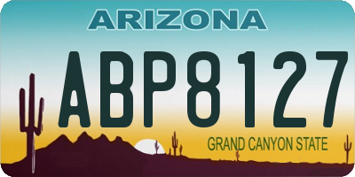AZ license plate ABP8127