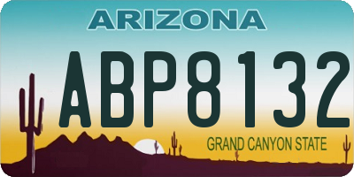 AZ license plate ABP8132